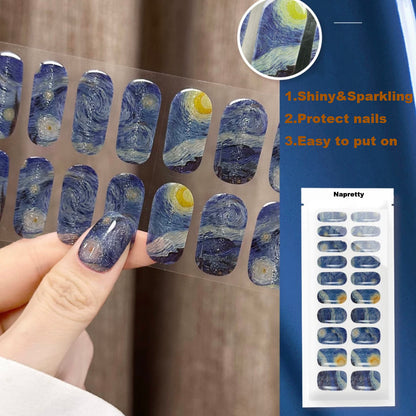 Hot Semicured UV gel nail sticker kit