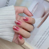 UV Gel Sticker semi-cured Red Glitter