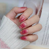 UV Gel Sticker semi-cured Red Glitter