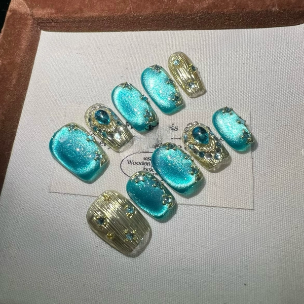 Jasmine Princess Luxury Custom Handmade Press-On Nails