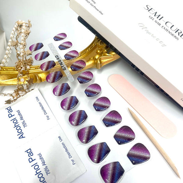 Semi-curing gel nail extensions
