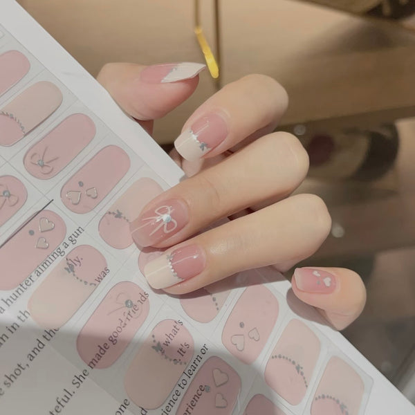 UV Gel Sticker Semi-cured French Heart