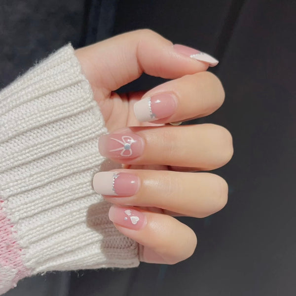 UV Gel Sticker Semi-cured French Heart
