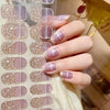 UV Gel Sticker Semi-cured Golden Glitter French