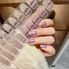 UV Gel Sticker Semi-cured Golden Glitter French