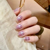 UV Gel Sticker Semi-cured Golden Glitter French