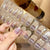 UV Gel Sticker Semi-cured Golden Glitter French