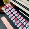 Semi-cured nail sticker Pink Flower