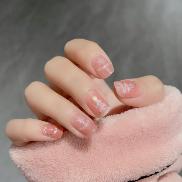 UV Gel Sticker Semi-cured Snowy Mountain Glow