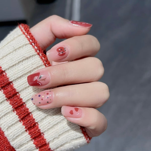 UV Gel Sticker Semi-cured Christmas Apple Cheer