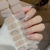 UV Gel Sticker Semi-cured Nude Silver Swirl