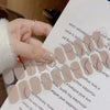 UV Gel Sticker Semi-cured Nude Silver Swirl