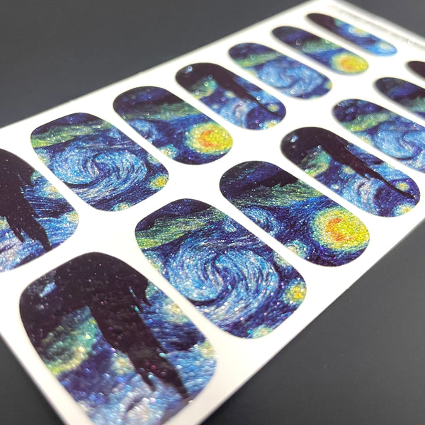 Nail wraps Van Gogh decals