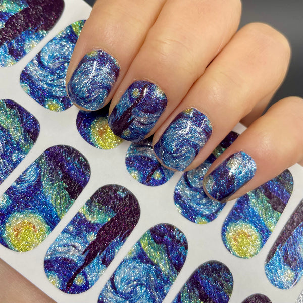 Nail wraps Van Gogh decals