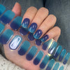 UV-free gel nail Blue Ombre