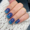 UV-free gel nail Blue Ombre