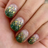 UV-free gel nail Green Glitter
