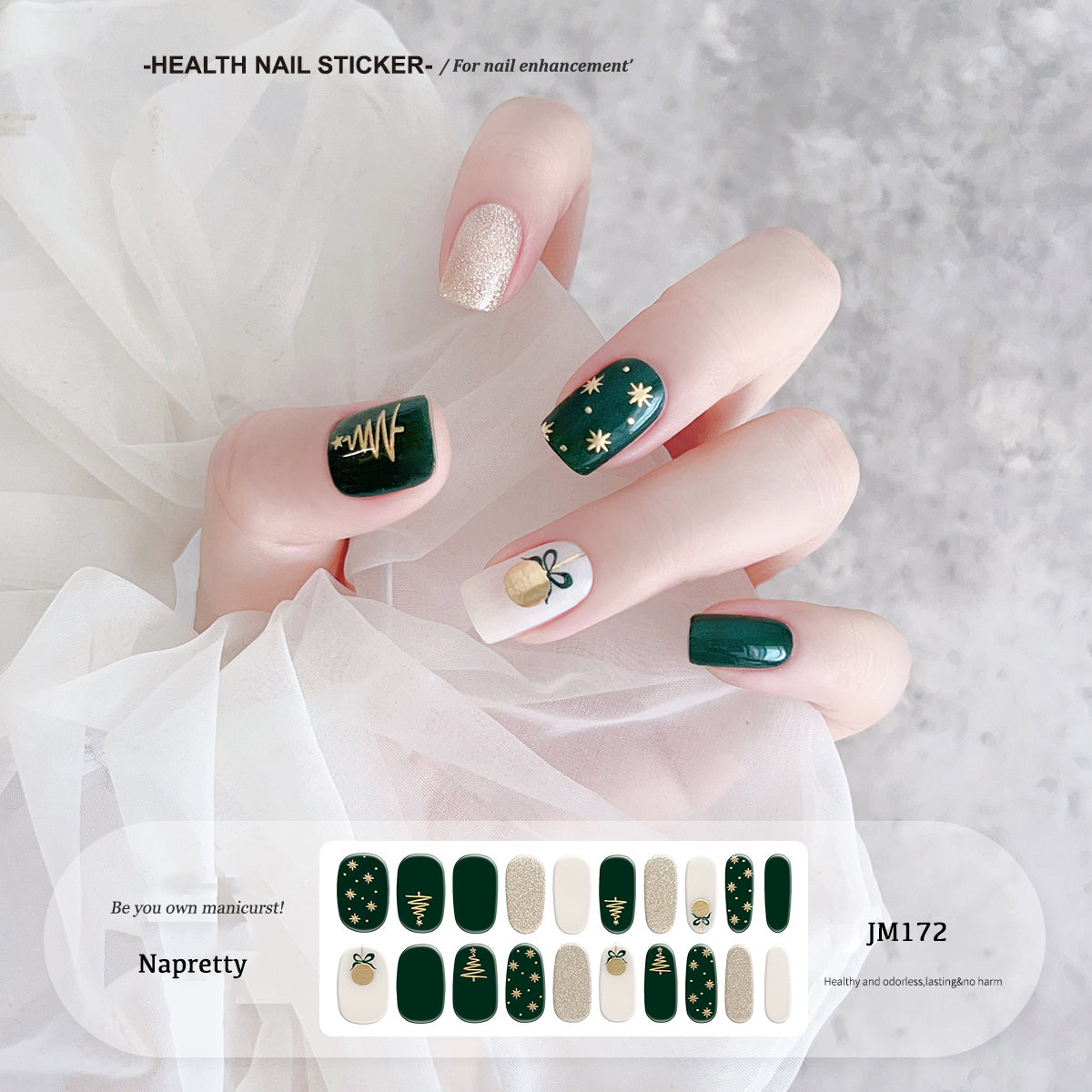 Semi-cured Gel Nail Stickers JM-172