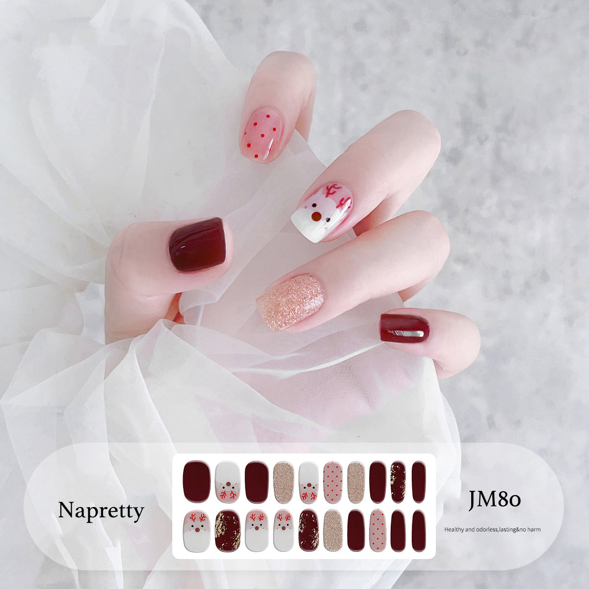 Semi-cured Gel Nail Stickers JM-80