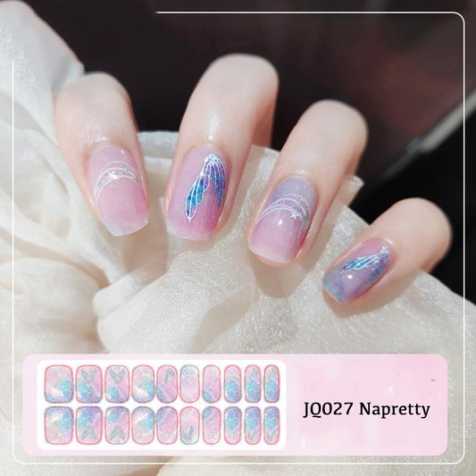 Semicured UV gel nail sticker kit JQ027