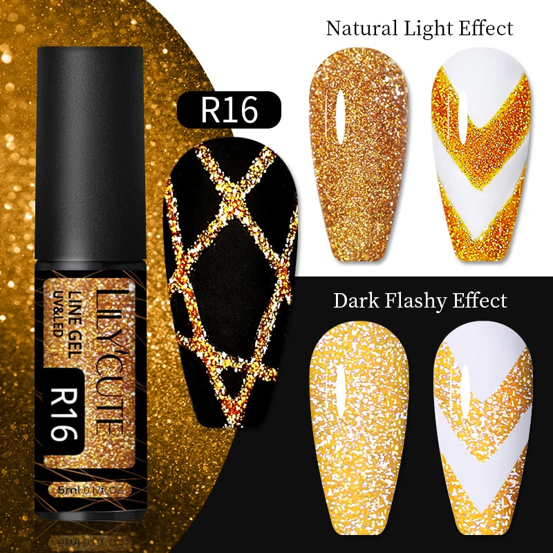 Gold Silver Mirror Gel Nail Polish