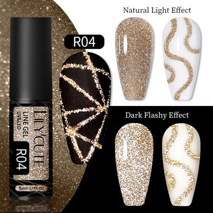 Gold Silver Mirror Gel Nail Polish