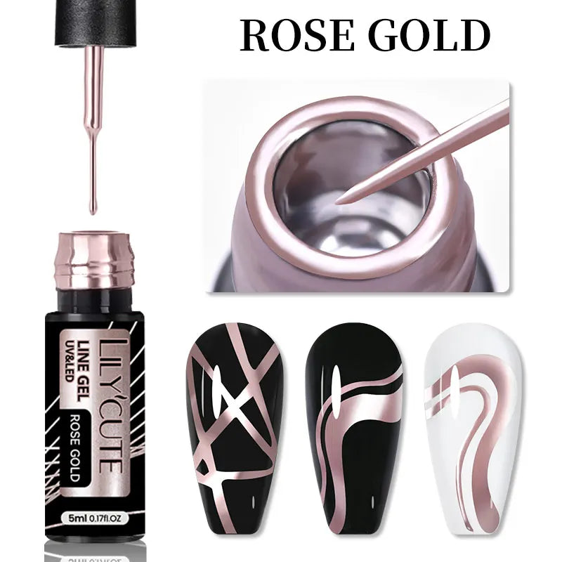 Gold Silver Mirror Gel Nail Polish