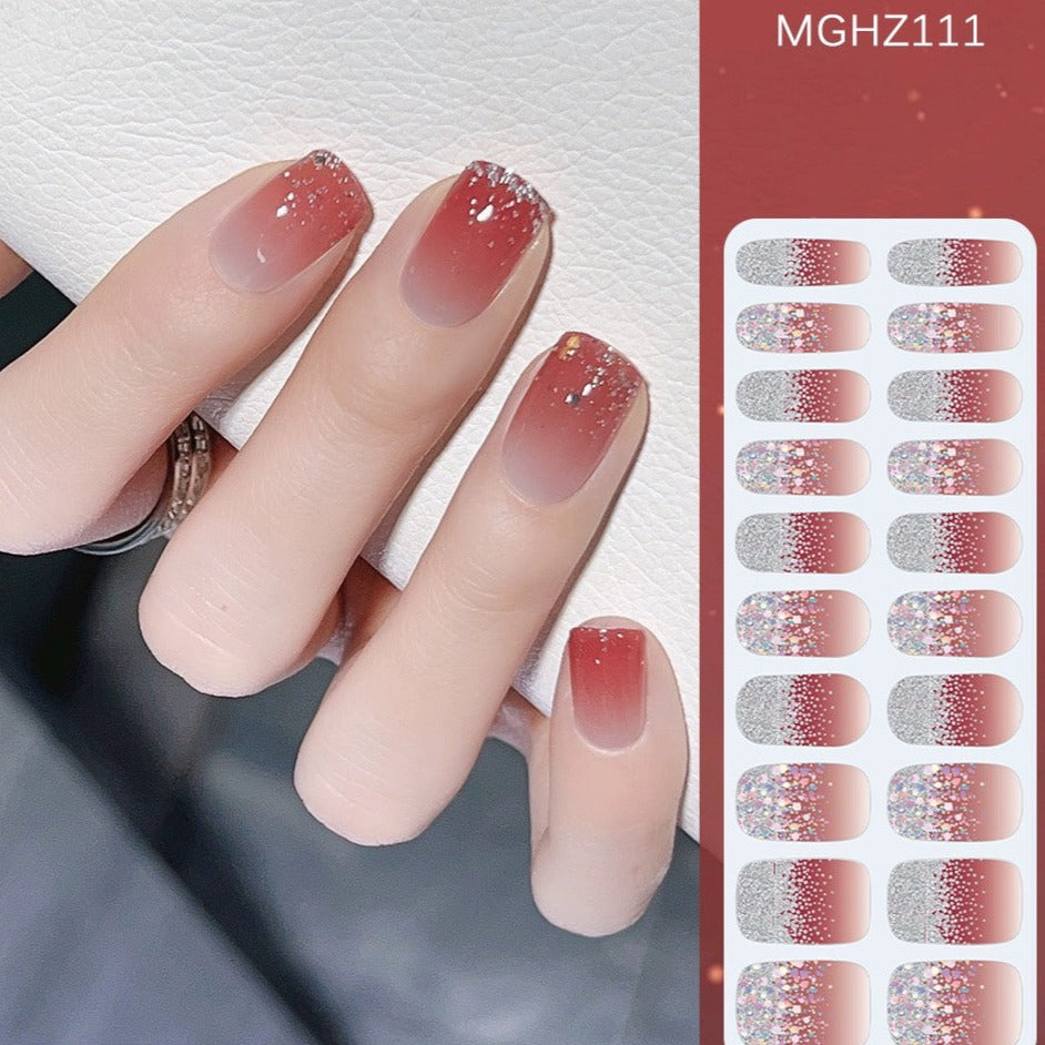 Semicured UV gel nail sticker kit HZ111