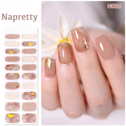 Semicured UV gel nail sticker kit N006