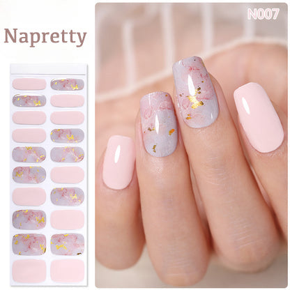 Semicured UV gel nail sticker kit