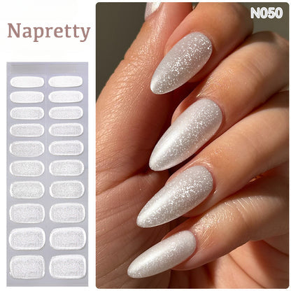 Semicured UV gel nail sticker kit