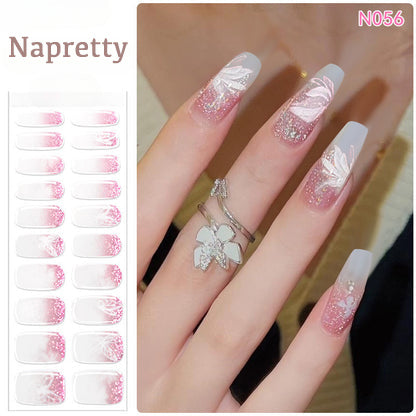 Semicured UV gel nail sticker kit