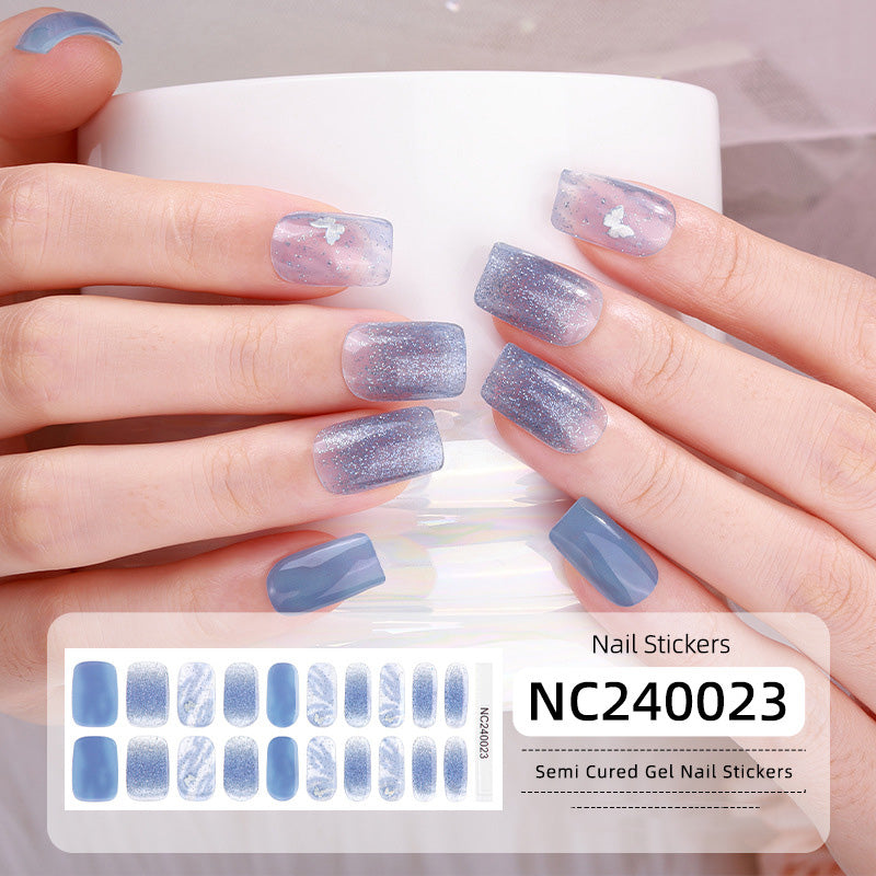 Semicured UV gel nail sticker kit NC240023