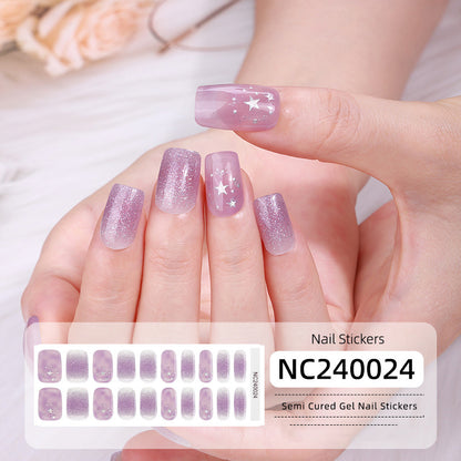 Semicured UV gel nail sticker kit NC240024