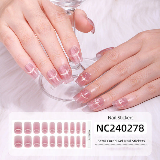 Semicured UV gel nail sticker kit NC240278