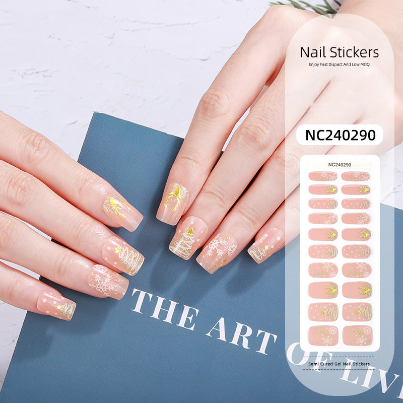 Semicured UV gel nail sticker kit NC240290