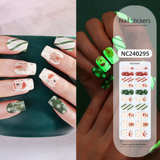 Semicured UV gel nail sticker kit NC240295