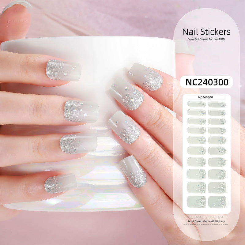 Semicured UV gel nail sticker kit NC240300