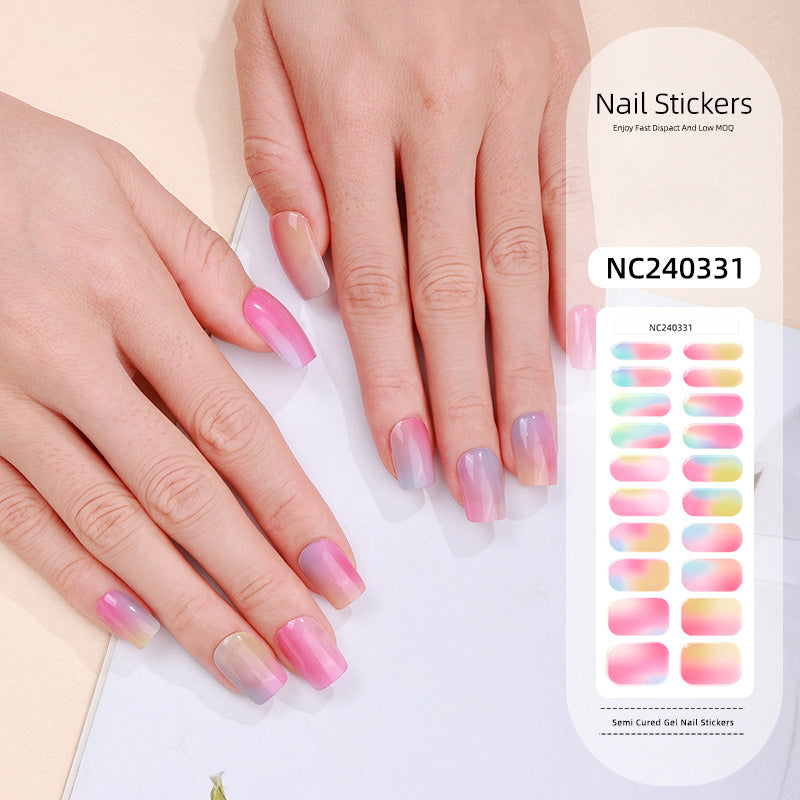 Semicured UV gel nail sticker kit NC240331