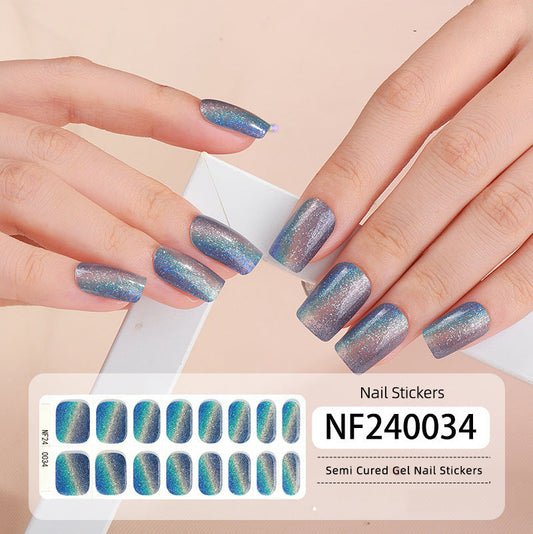 Semicured UV gel nail sticker kit NF240034