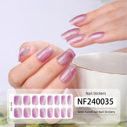 Semicured UV gel nail sticker kit NF240035