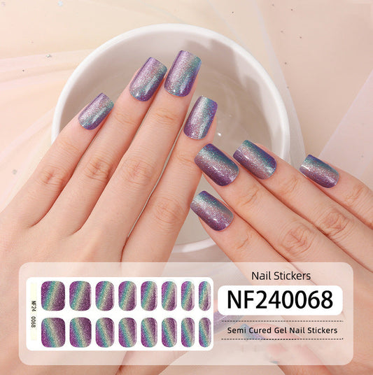 Semicured UV gel nail sticker kit NF240068