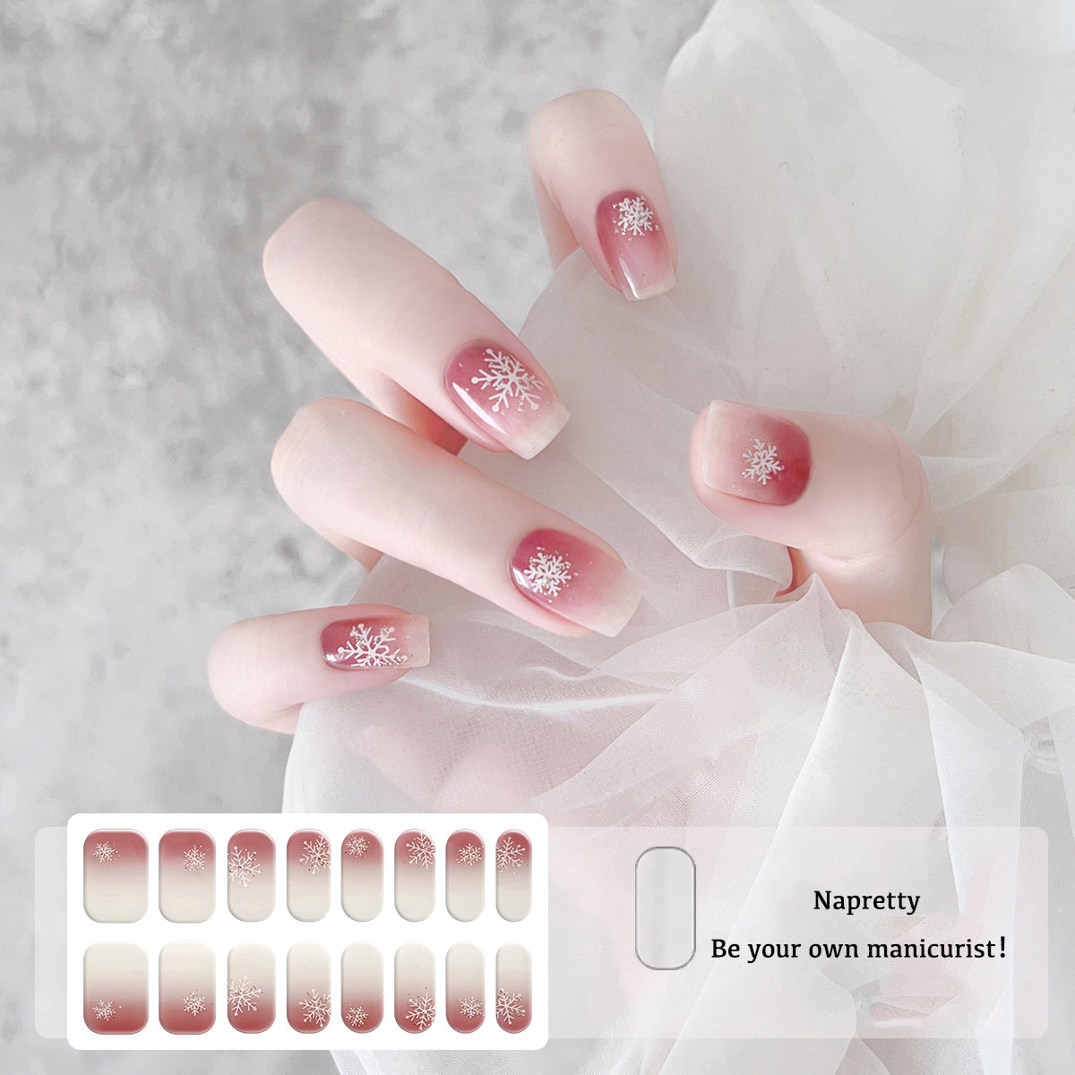 Semicured UV gel nail sticker kit NF240169