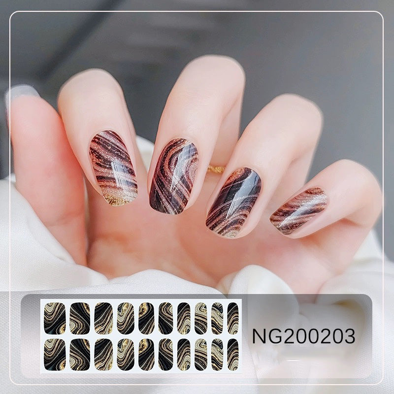 Semicured UV gel nail sticker kit NG200203