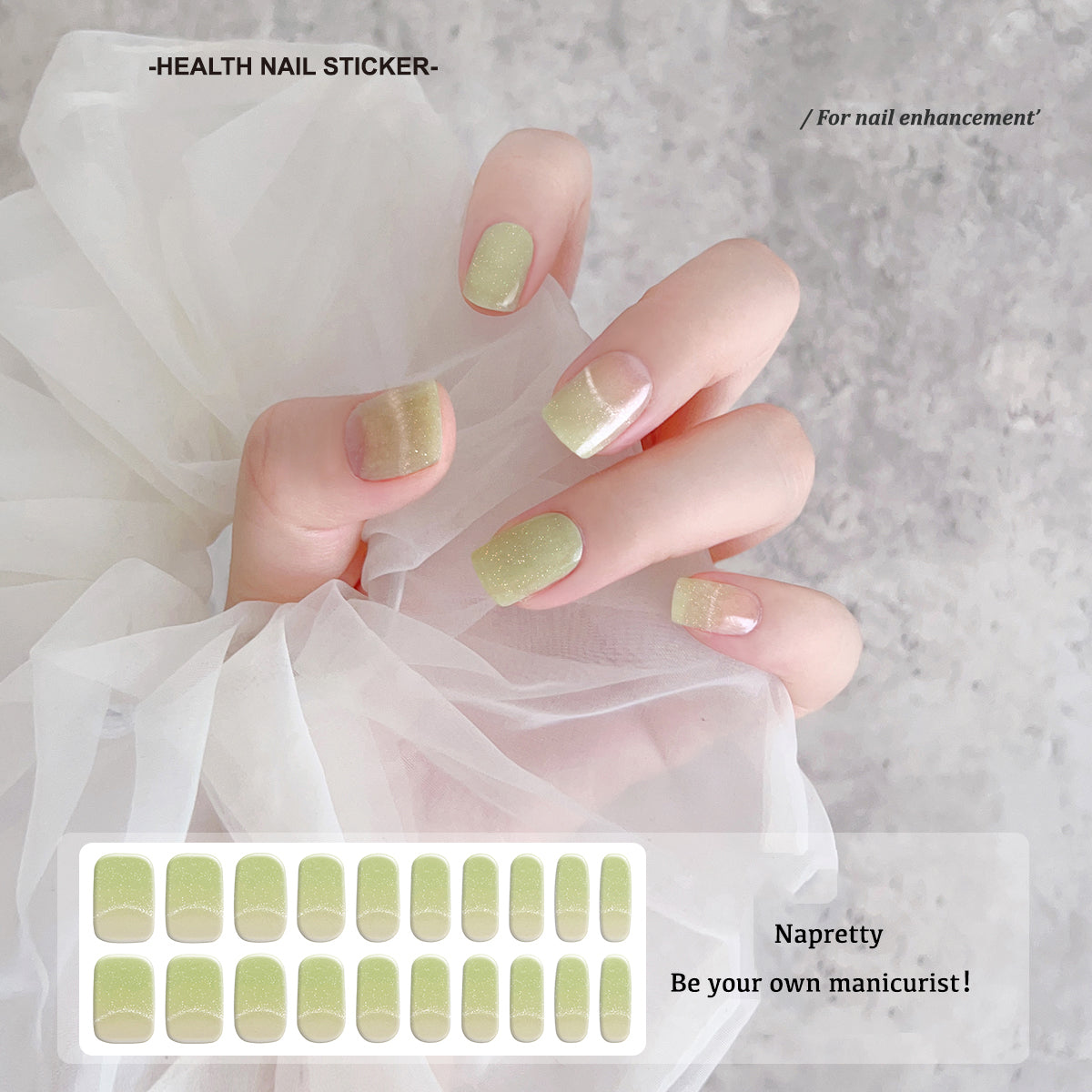 Semicured UV gel nail sticker kit NJ6268B