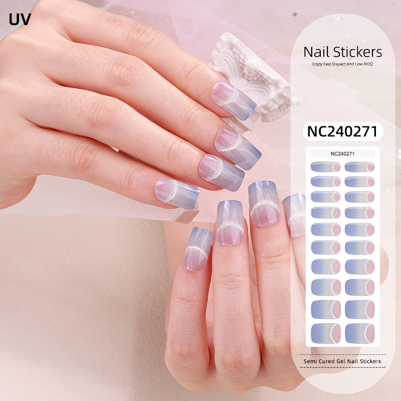 Semicured UV gel nail sticker kit NC240271