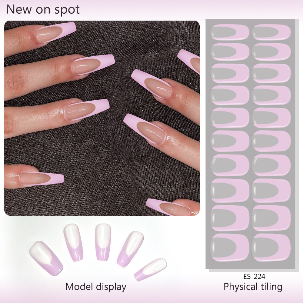 Semicured UV gel nail sticker kit