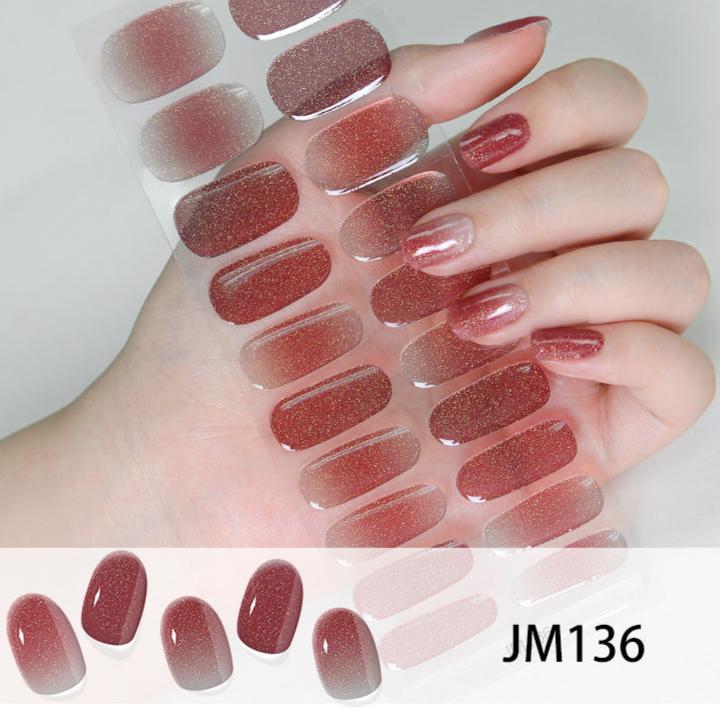 Semi-cured Gel Nail Strips JM136