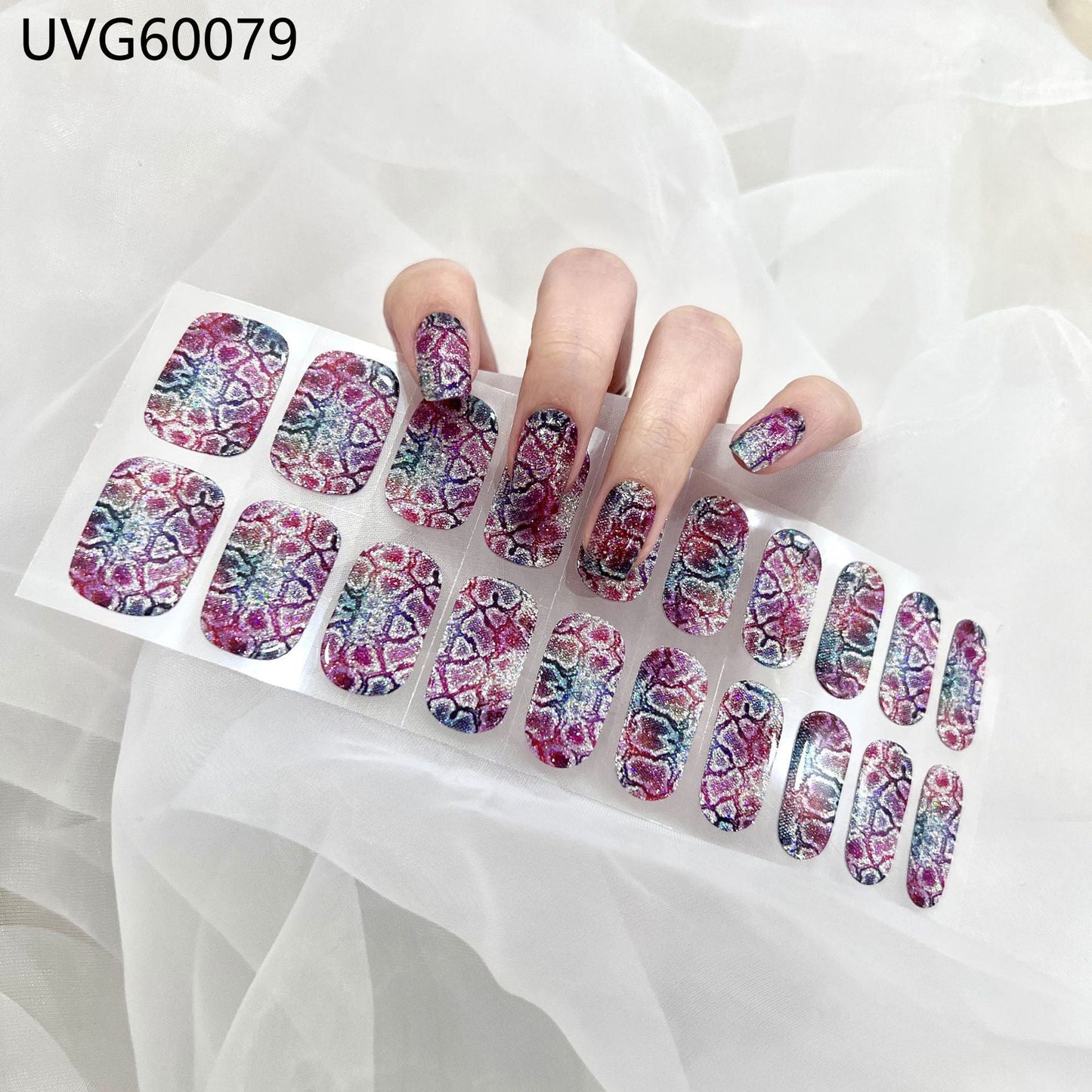 Semicured UV gel nail sticker kit UVG60079