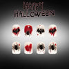 Halloween bloody gradual change bat spider blood drop